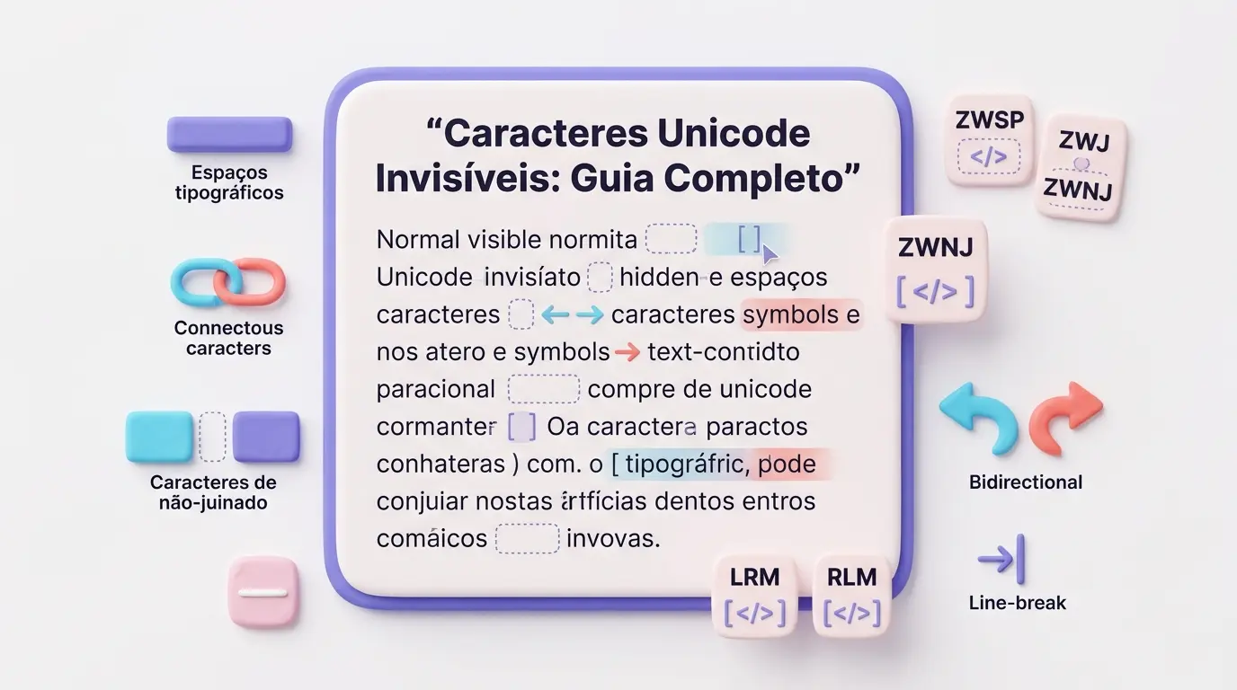 Caracteres Unicode Invisíveis Guia Completo