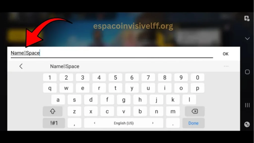 Como colocar espaço invisível no nick do Free Fire