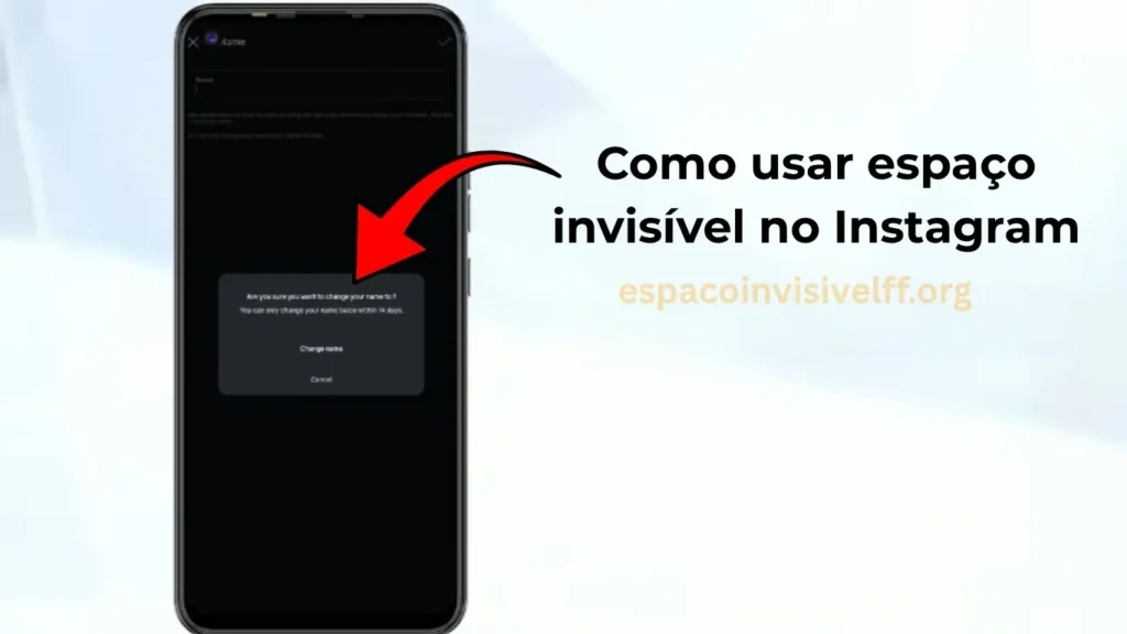 Como usar espaço invisível no Instagram