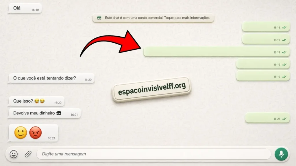 Como usar espaço invisível no WhatsApp