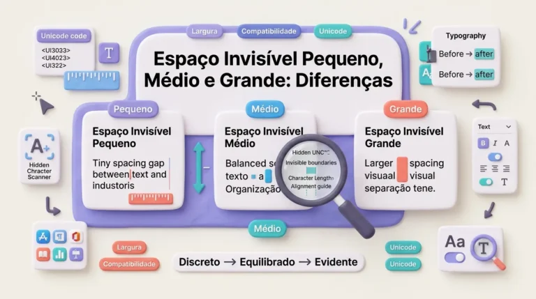 Espaço Invisível Pequeno, Médio e Grande Qual Usar