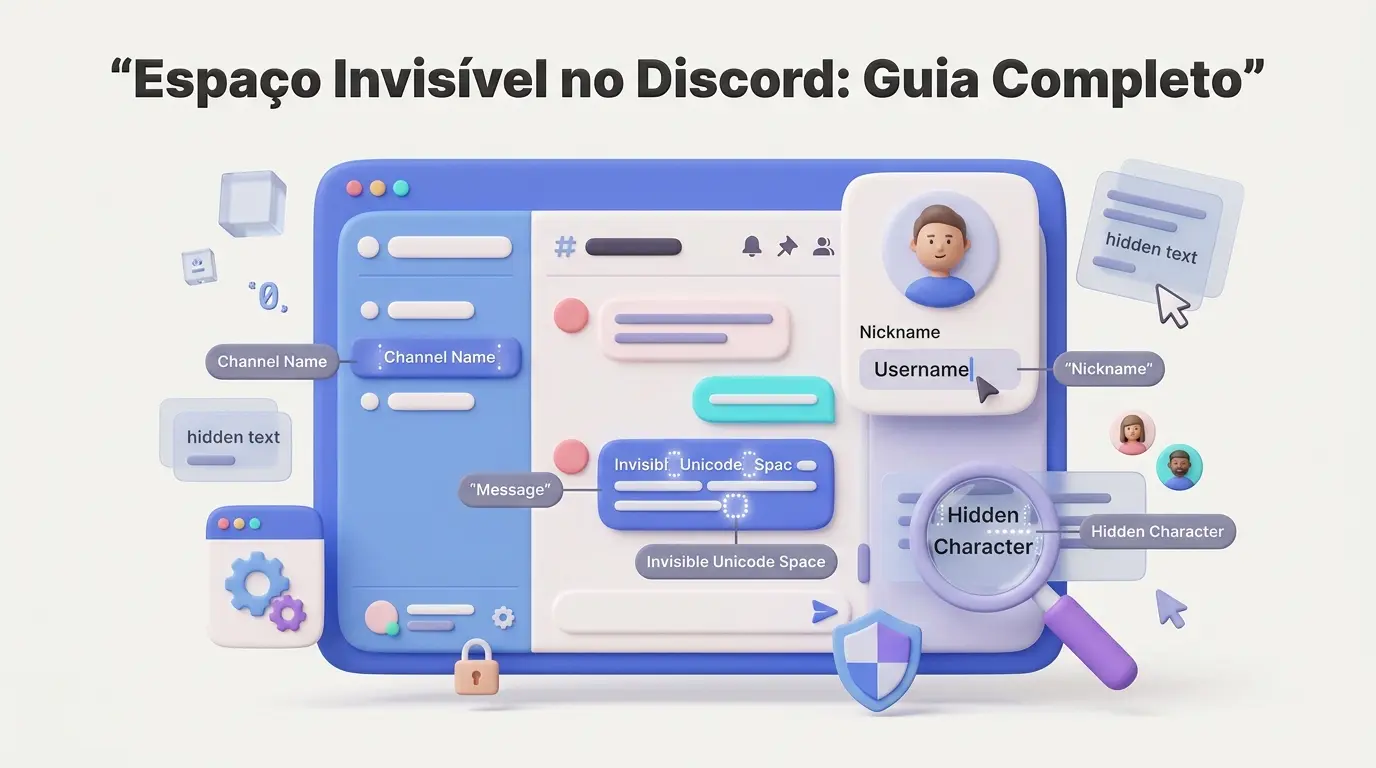 Espaço Invisível no Discord Nome, Canais e Mensagens