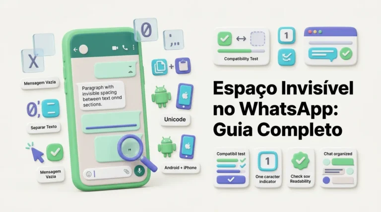 Espaço Invisível no WhatsApp Android e iPhone