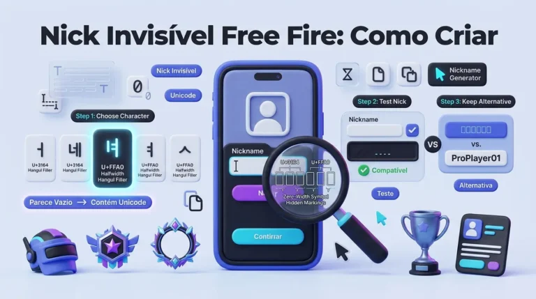 Nick Invisível Free Fire Como Criar Passo a Passo